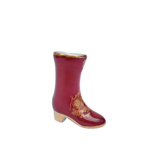 Limoges Porcelain Gold Trimmed Miniature Boot