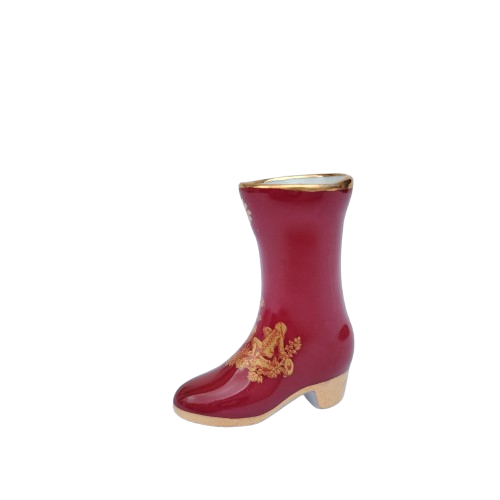 Limoges Porcelain Gold Trimmed Miniature Boot
