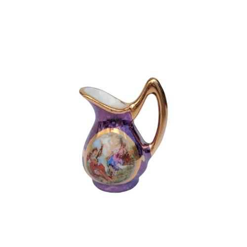 Limoges Fragonard Porcelain Gold Trimmed Miniature Bowl