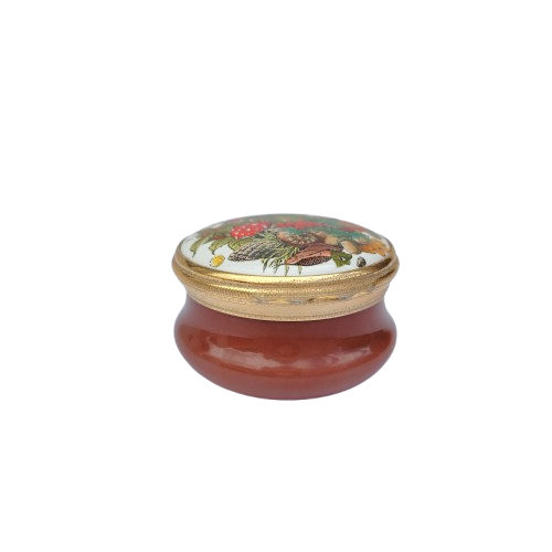 Halcyon Days Enamels Trinket Box Squirrel Nuts and Fruit