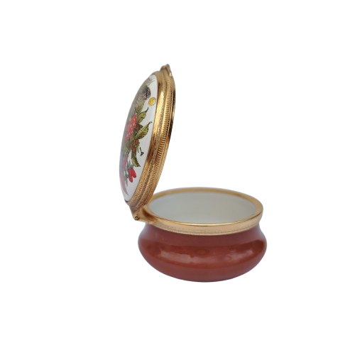 Halcyon Days Enamels Trinket Box Squirrel Nuts and Fruit