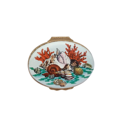 Halcyon Days Enamels Trinket Box Squirrel Nuts and Fruit