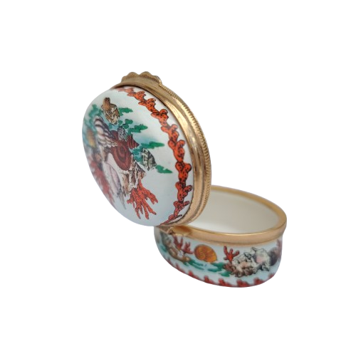 Halcyon Days Enamels Trinket Box Squirrel Nuts and Fruit