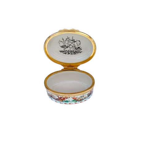 Halcyon Days Enamels Trinket Box Squirrel Nuts and Fruit