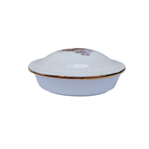 Royal Grafton Oval Porcelain Lidded Trinket Box Butterfly