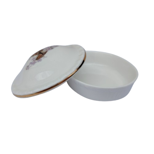 Royal Grafton Oval Porcelain Lidded Trinket Box Butterfly