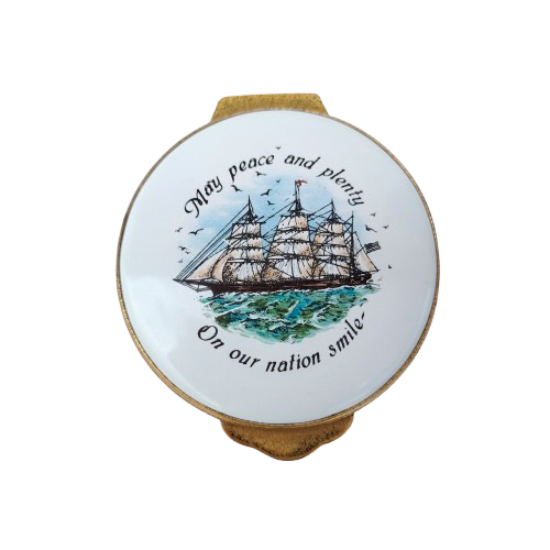 Toye Kenning Spencer TKS Birmingham Ship Enamel Trinket Box
