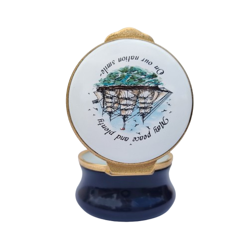 Toye Kenning Spencer TKS Birmingham Ship Enamel Trinket Box