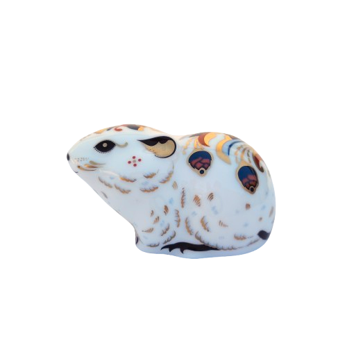 Royal Crown Derby Bank Vole Paperweight Gold Stopper