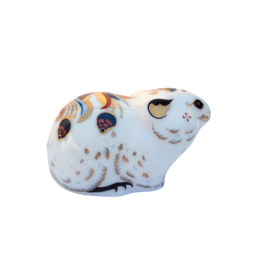 Royal Crown Derby Bank Vole Paperweight Gold Stopper