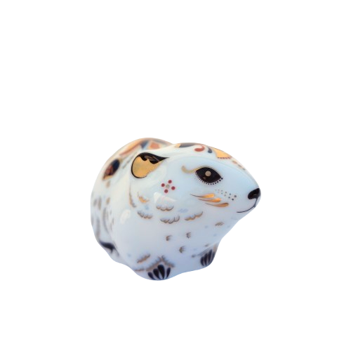 Royal Crown Derby Bank Vole Paperweight Gold Stopper