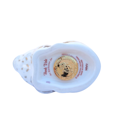 Royal Crown Derby Bank Vole Paperweight Gold Stopper