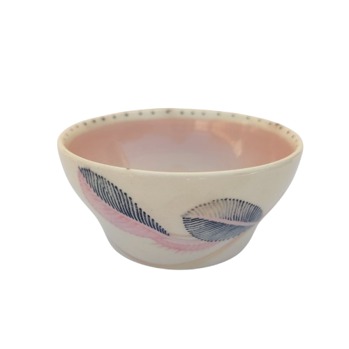 Susie Cooper Tea for Three Tea Set Pink Feathers