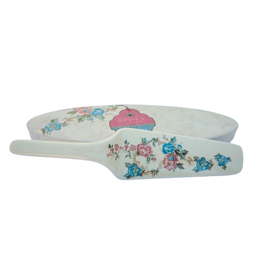 Floral Cake Knife Rosies Pantry Ceramic England Cake Server