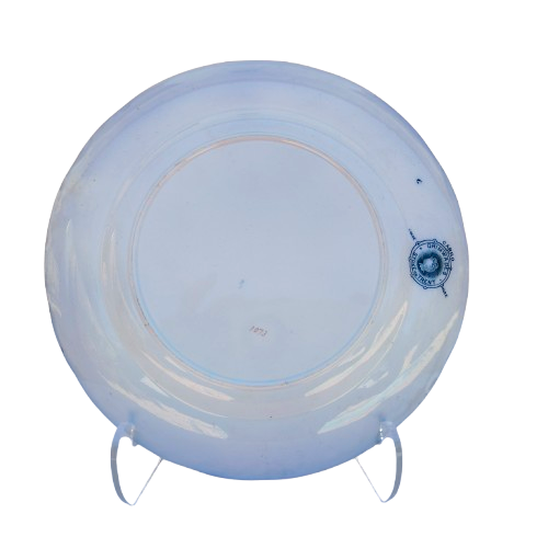 Antique Gaudy Ironstone Carro Plate Cobalt Blue Onion Grimwade Transfer