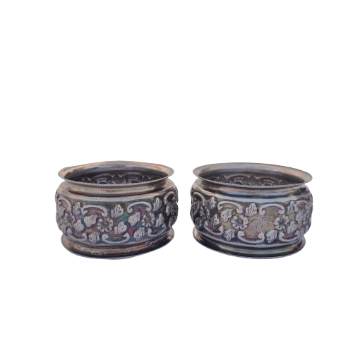 Pair of Silver Metal Serviette Napkin Rings