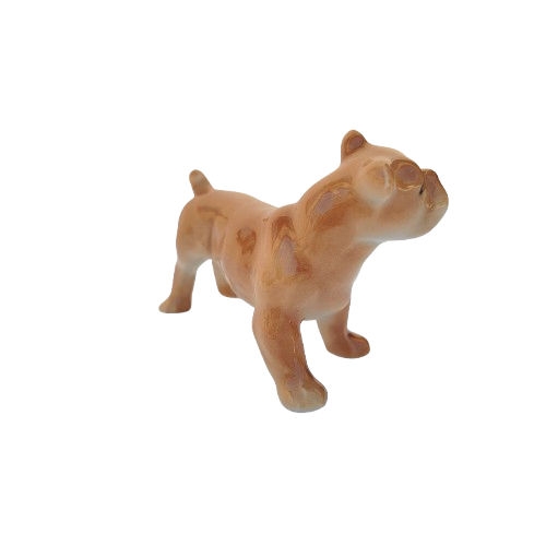 Sweet Porcelain Tan Dog Figurine