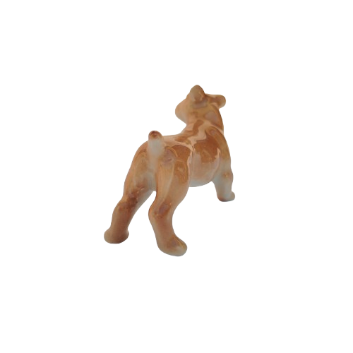 Sweet Porcelain Tan Dog Figurine