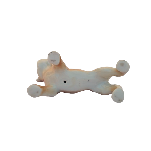 Sweet Porcelain Tan Dog Figurine