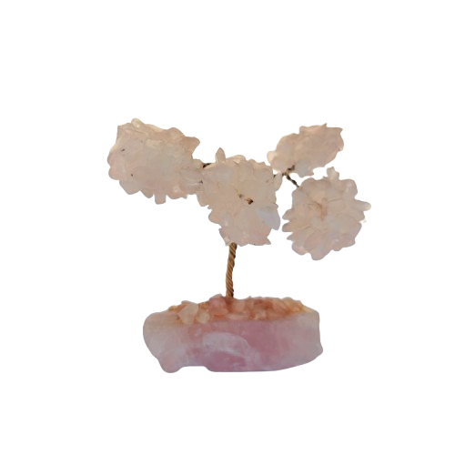 Rose Quartz  Gemstone Miniature Gem Tree