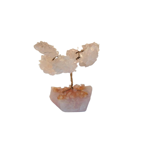 Rose Quartz  Gemstone Miniature Gem Tree