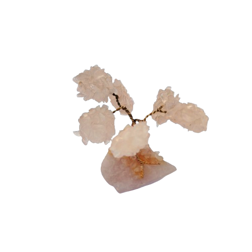 Rose Quartz  Gemstone Miniature Gem Tree