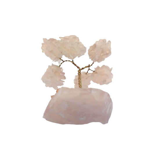 Rose Quartz  Gemstone Miniature Gem Tree