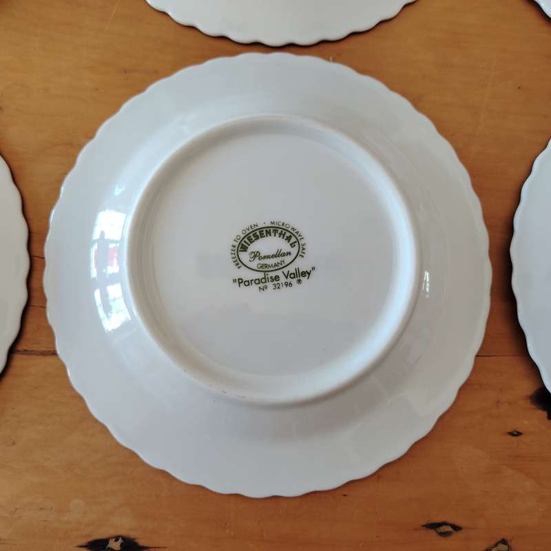 The Wiesenthal Paradise Valley 2142 Porcelain Fruit 6 x Side Plates