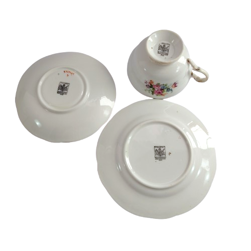 Paragon Fine Bone China Green Rockingham Trio