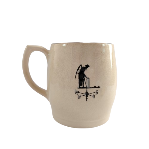Vintage Sandland Hanley Staffordshire Mug Cricket Player