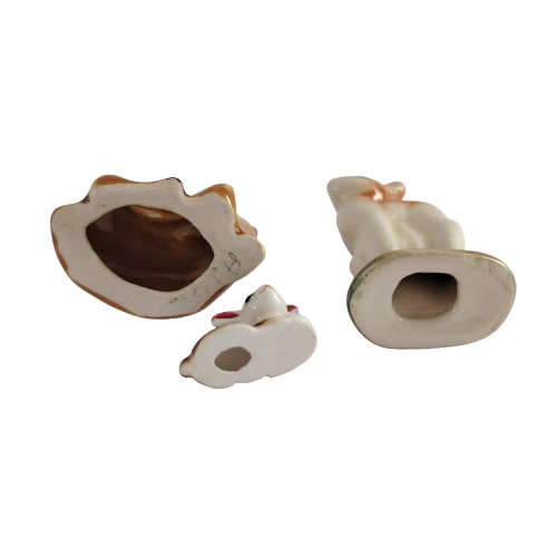 Three Vintage Porcelain Deer Fawns