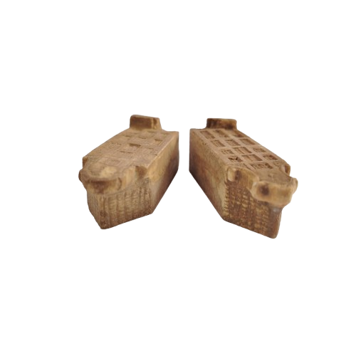 Two Tall Stone Miniature Houses