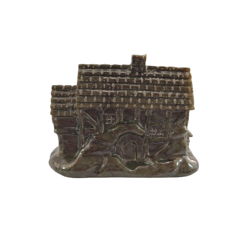 Hand Carved Green Stone Miniature House