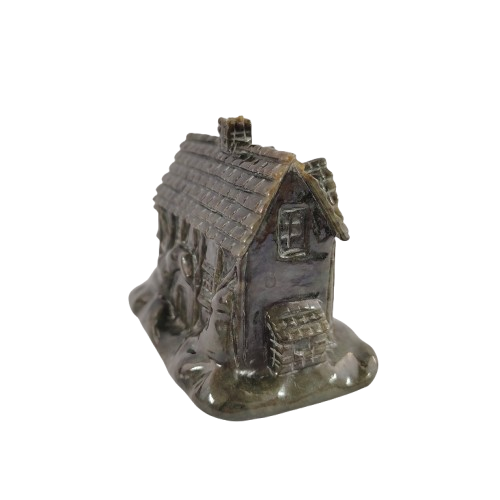 Hand Carved Green Stone Miniature House