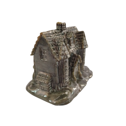 Hand Carved Green Stone Miniature House