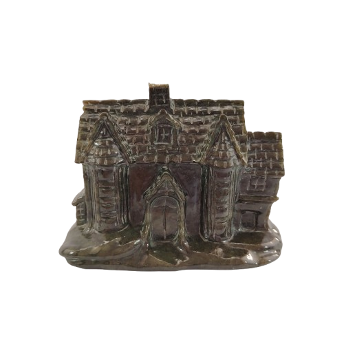 Hand Carved Green Stone Miniature House
