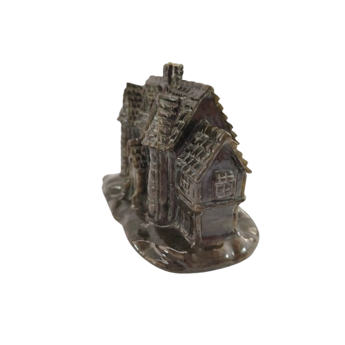 Hand Carved Green Stone Miniature House