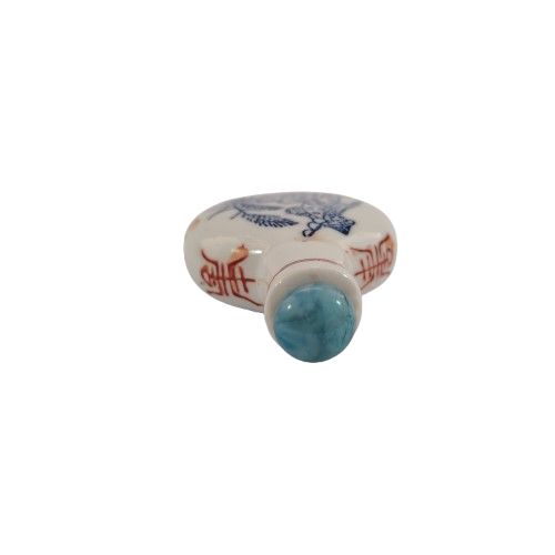 Chinese porcelain snuff bottle with blue cobalt under glaze
