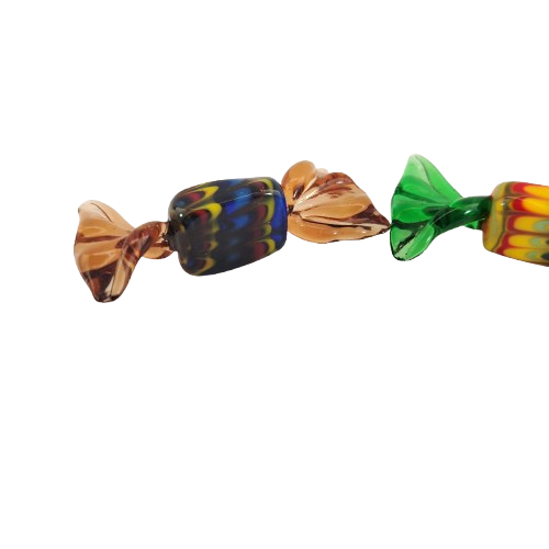 Vintage Murano Blown Glass Wrapped Art Glass Candy Sweets