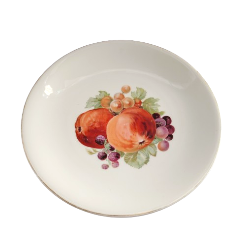 Porcelain white with Fruit design Cake stand