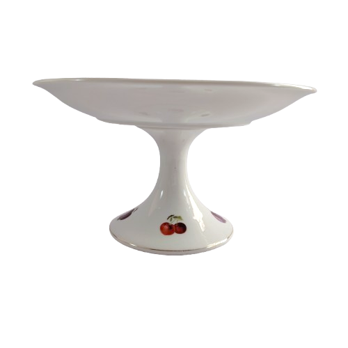 Porcelain white with Fruit design Cake stand