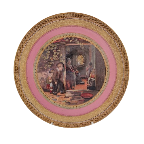 Early Prattware Plate The Truant by T Webster