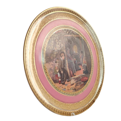 Early Prattware Plate The Truant by T Webster