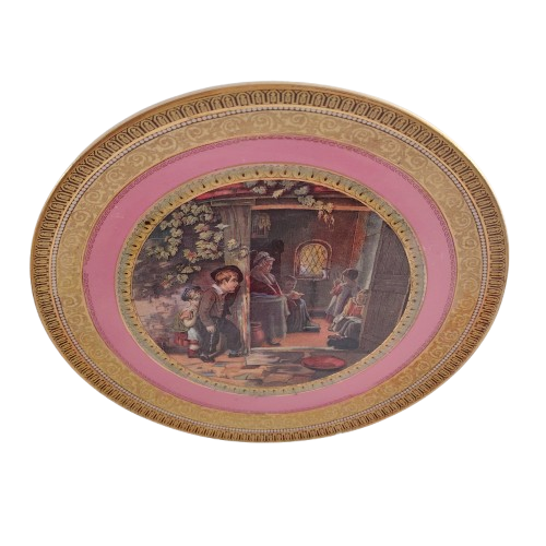Early Prattware Plate The Truant by T Webster