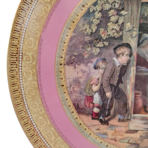 Early Prattware Plate The Truant by T Webster