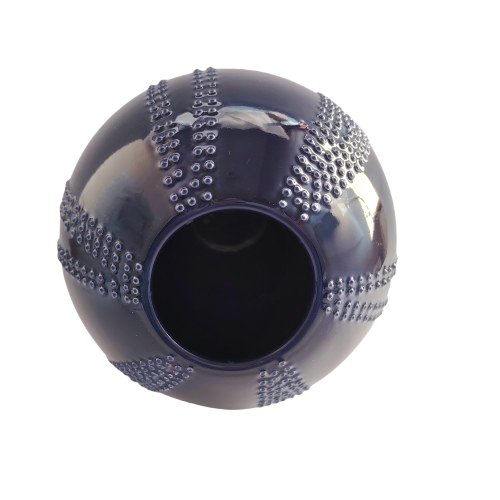 Round Cobalt Blue Glazed Vase