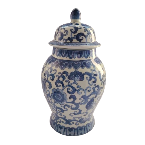 Large Chinese Porcelain Blue and White Ginger Jar