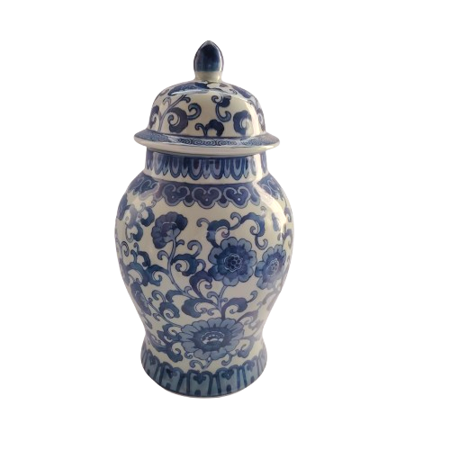 Large Chinese Porcelain Blue and White Ginger Jar