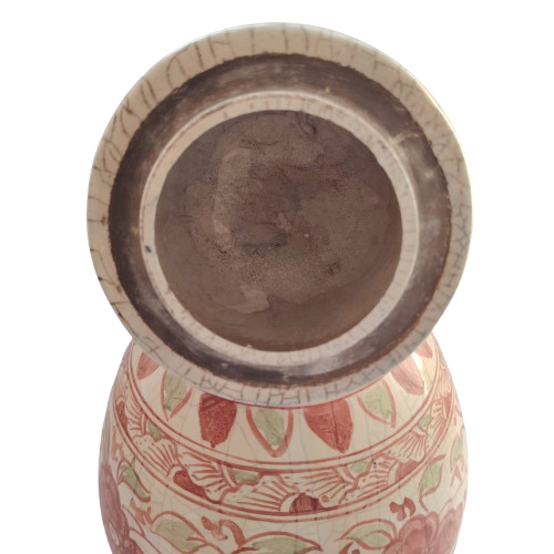 Large Chinese Porcelain Pink and Green Ginger Jar