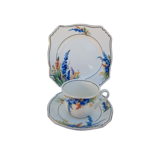 1930s Royal Winton Grimwades Hollyhocks Trio